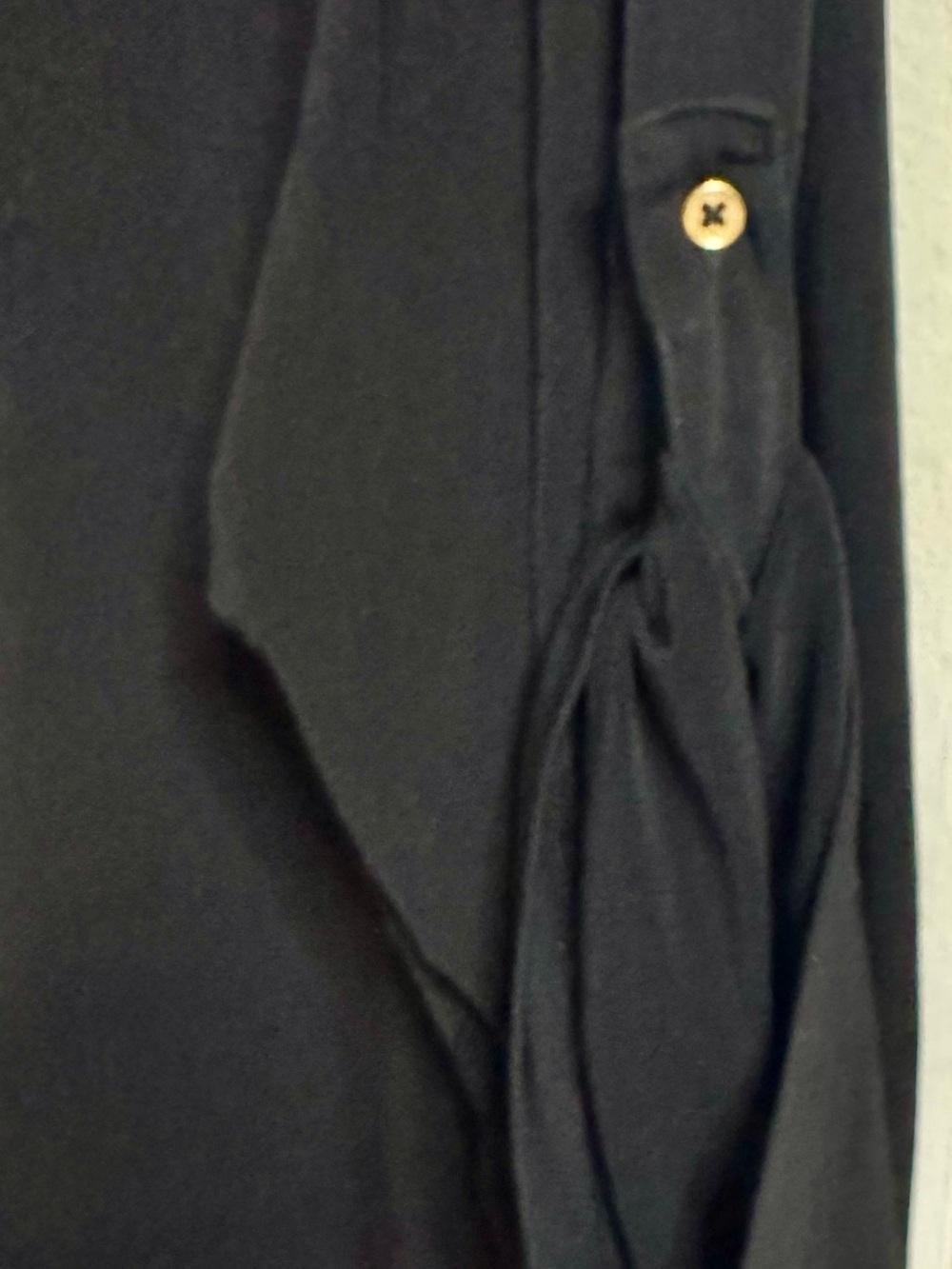 Carmen Marc Valvo Black Button-Front Blouse - Picture 2 of 2